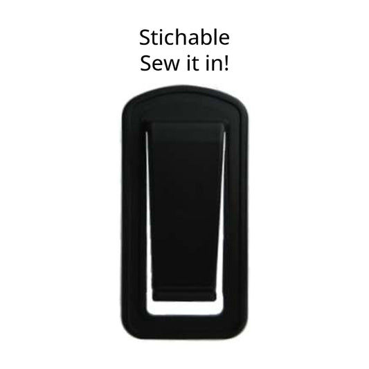 Plastic, Sew-in Style Belt Clip