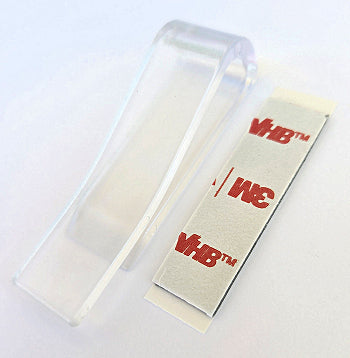 Clear version of our Original Clip in acrylic, with 3M adhesive.